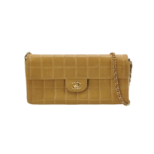 Chanel East West Chocolate Bar Beige Leather-Luxbags