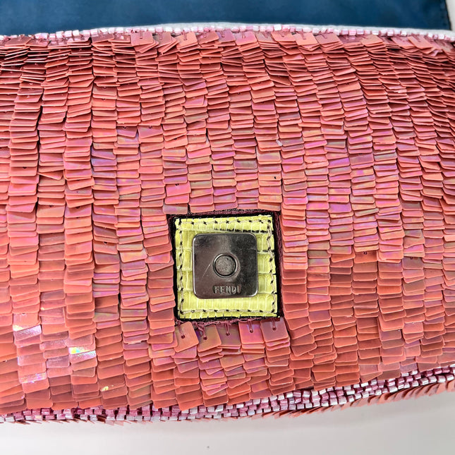Sold Fendi Baguette Pink Glitter sequins