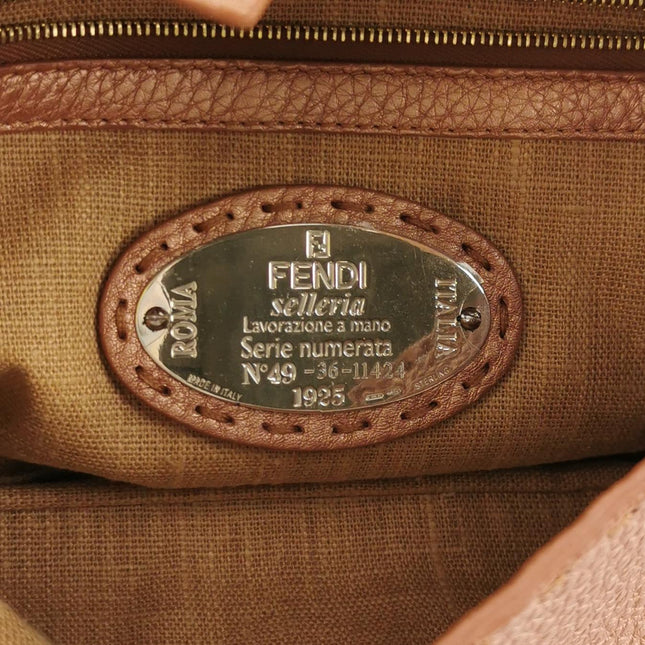 Fendi Baguette Selleria Calfskin Leather Iridescent Metallic Pink Shoulder Bag