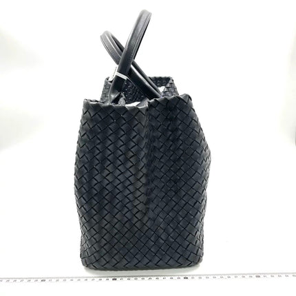 Bottega Veneta Cabat Large Intreccio Leather Tote Bag Black 40cm