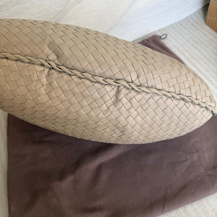Bottega Veneta Veneta Hobo Grey Intreciatto Leather Bag Medium
