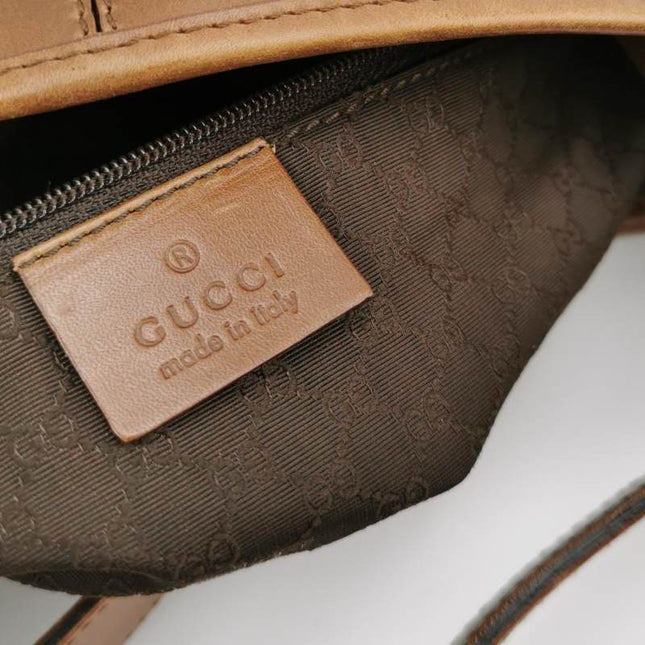Gucci Jackie Vintage Medium Brown Leather Silver Hardware