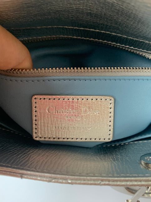 Sold Lady Dior ABCdior Small Silver Cannage Lambskin Handbag