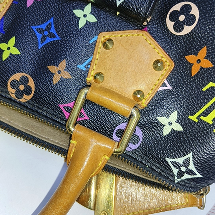 Louis Vuitton x Takashi Murakami Speedy 30 Lock Black Multicolor
