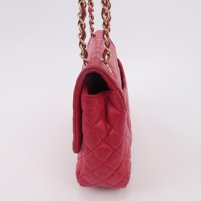 Chanel Seasonal Flap Medium Pink Lambskin Leather Valentine's Heart Charms