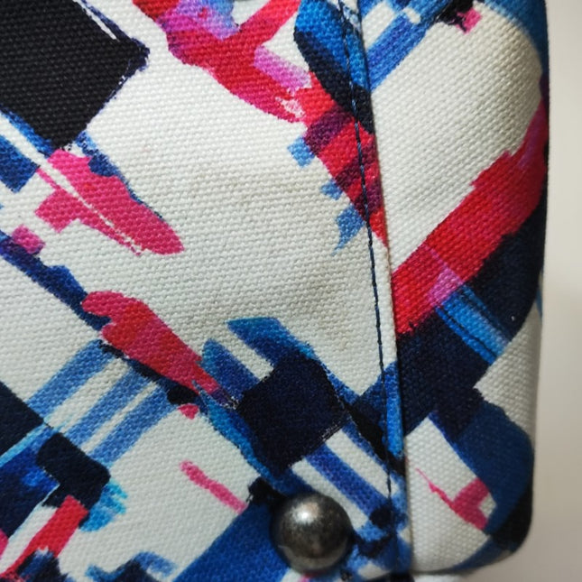 Sold Chanel Airline XXL Artsy Printed Canvas Single Flap Double Chain Bag Multicolor
