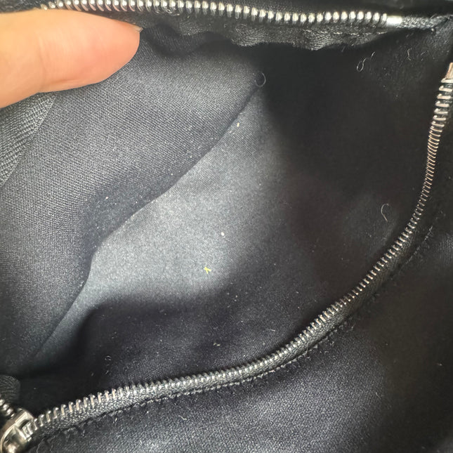 FENDI Baguette Vintage Black Cloth Silver Hardware