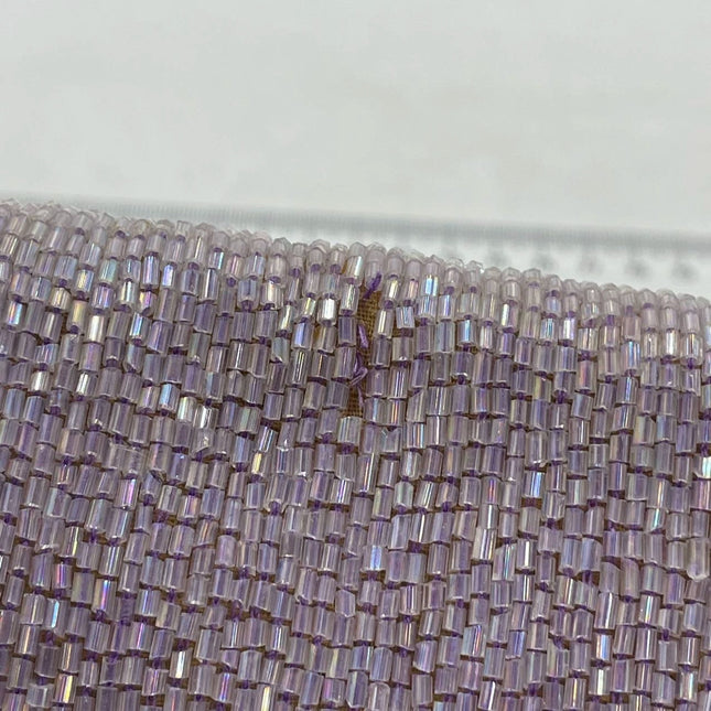 Sold FENDI Baguette Lilac Purple Glitter beads and Gold Leather