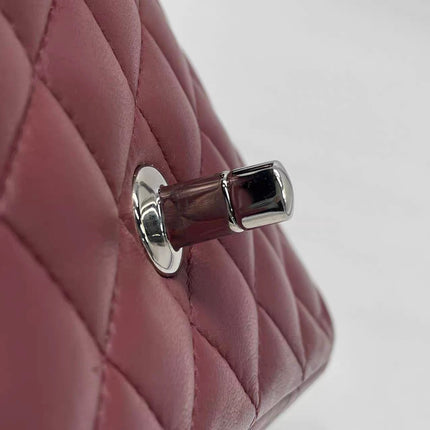 Chanel Classic Flap Rectangular Mini Burgundy Lambskin Silver HW, 2019