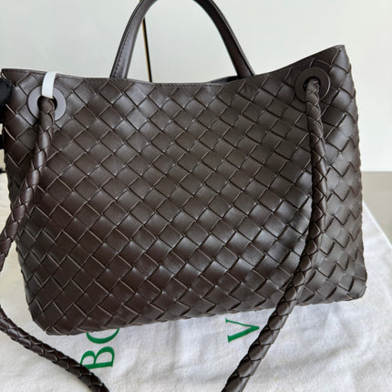 Bottega Veneta Andiamo Medium Fondant Dark Chocolate Brown Handbag