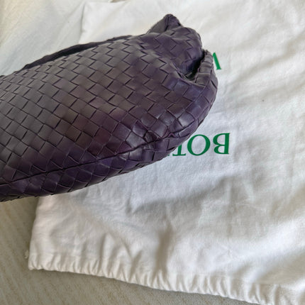 Bottega Veneta Jodie Small Purple Intrecciato Leather Gold Hardware