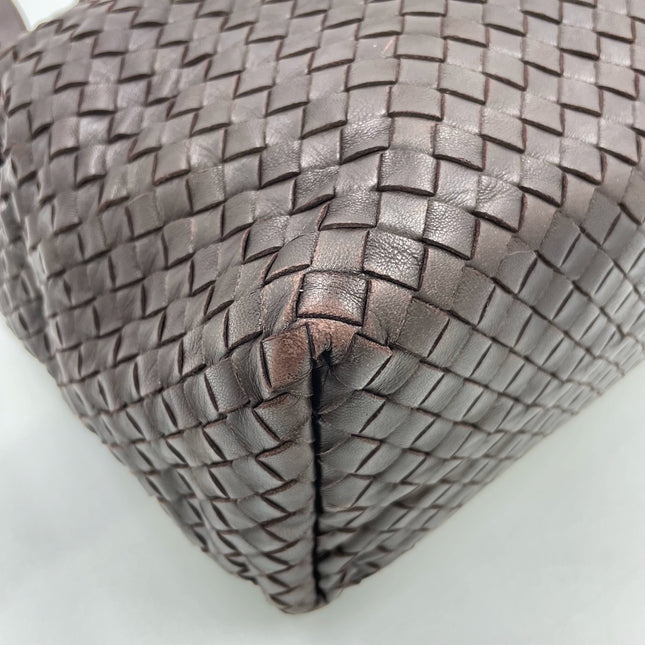 Bottega Veneta Garda Dark Brown Intrecciato Nappa Leather Large 33cm