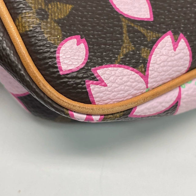 Louis Vuitton x Takashi Murakami Cherry Blossom on Brown Monogram Pochette Accessoire