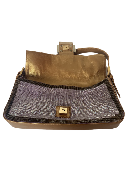 Sold FENDI Baguette Glitter beads Lilac