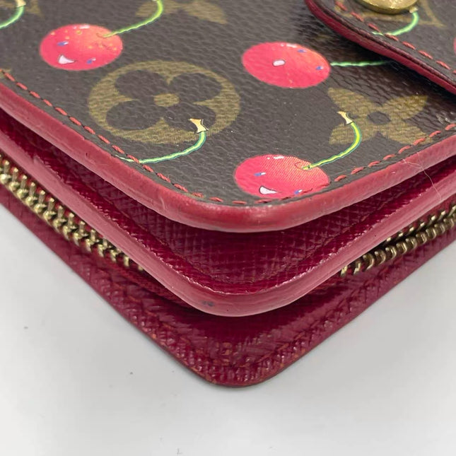Louis Vuitton Limited Edition Monogram Cherry Compact Zippy Wallet
