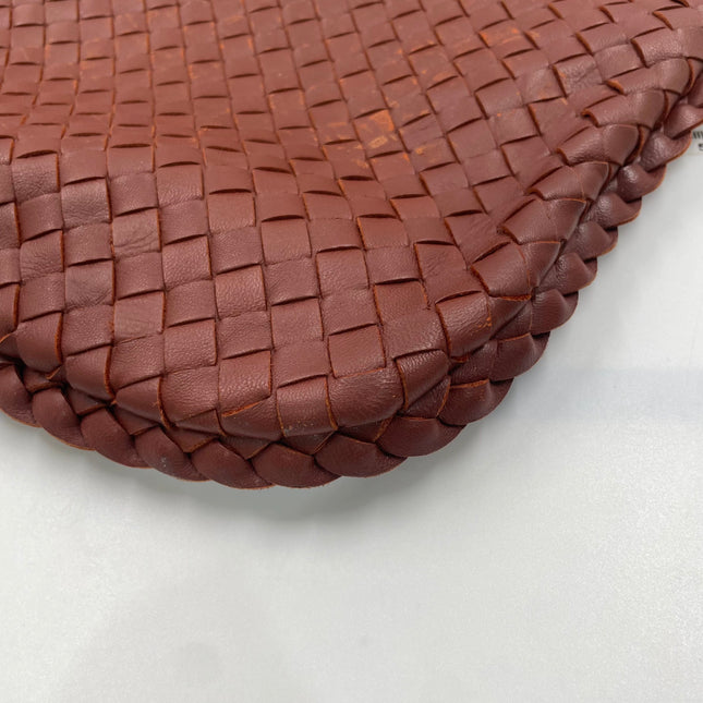 Bottega Veneta Veneta Hobo Maxi Brick Red Intrecciato Leather Bag 50cm