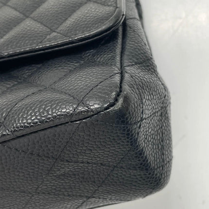 Chanel Classic Flap Medium Black Caviar Leather Gold Hardware, 2009-2010