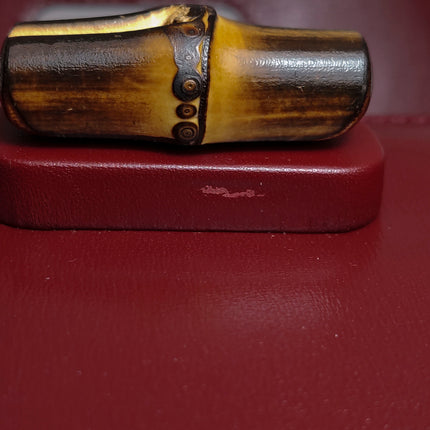 Gucci Bamboo 1947 Small Ancora Red Burgundy Calfskin Leather Top Handle Bag