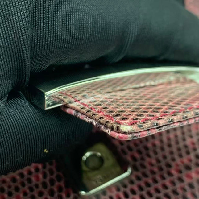 Fendi Baguette Purple Lizard Skin Leather Handbag