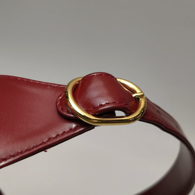 Gucci Jackie 1961 Red Burgundy Leather Bag Small Shoulder Bag