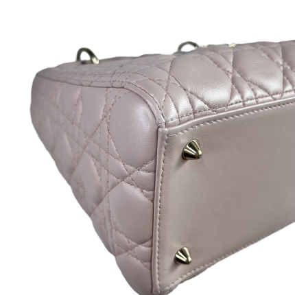 Sold Lady Dior Medium Bag Pink Cannage Leather