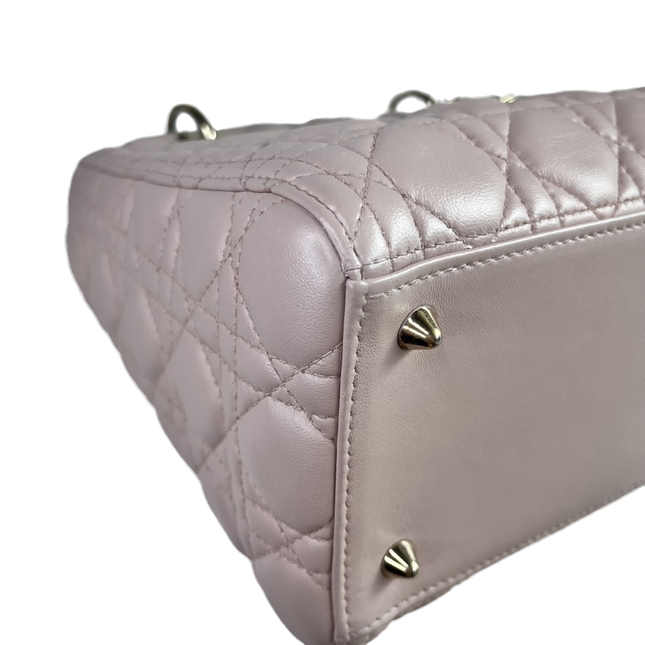 Sold Lady Dior Medium Bag Pink Cannage Leather