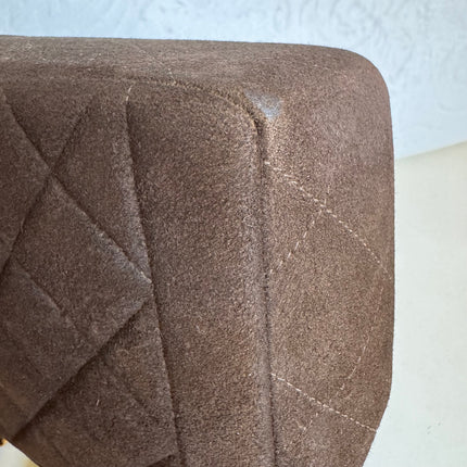 Sold Chanel Classic Flap Brown Suede Single Flap 24k Gold Plated Hardware