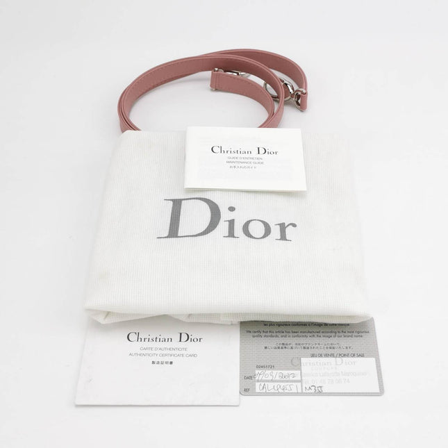 Sold Lady Dior 2012 Medium Pink Cannage Leather Handbag