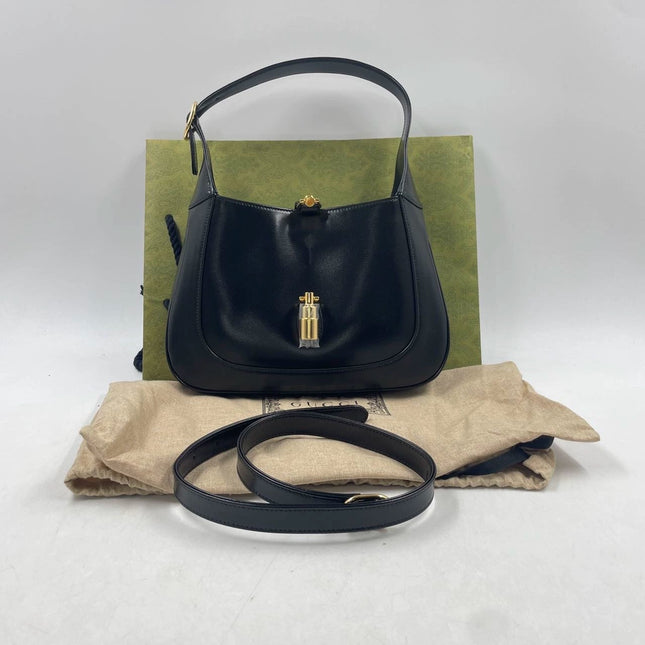 Sold Gucci Jackie 1961 Black Leather Bag with Adjustable Strap Giftable Condition