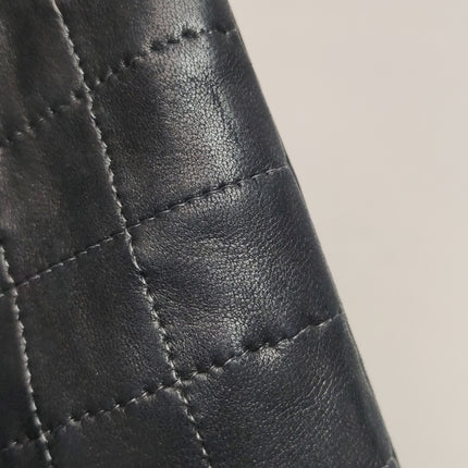 Chanel 2.55 Black Lambskin Square Stitching Shoulder Bag