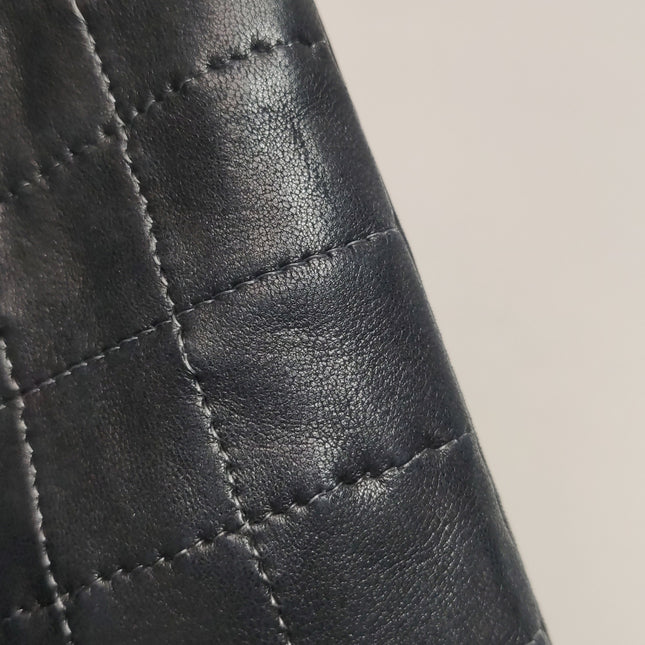 Chanel 2.55 Black Lambskin Square Stitching Shoulder Bag