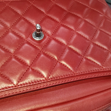 Sold Chanel Classic Flap Jumbo Large Red Calfskin Leather, 2013-2014