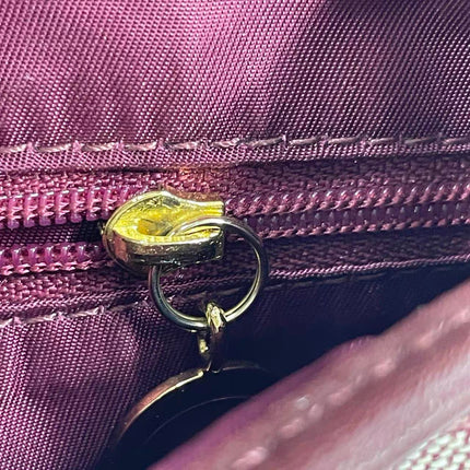 Dior Vintage Double Saddle Burgundy Oblique Monogram Canvas Gold Hardware