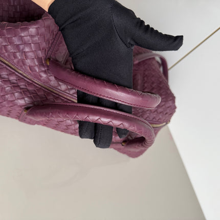 Bottega Veneta Maxi Convertible Tote Bag Wine Burgundy Leather Gold Hardware 50cm