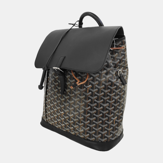 Goyard Alpin Backpack Medium Black Goyard and Leather