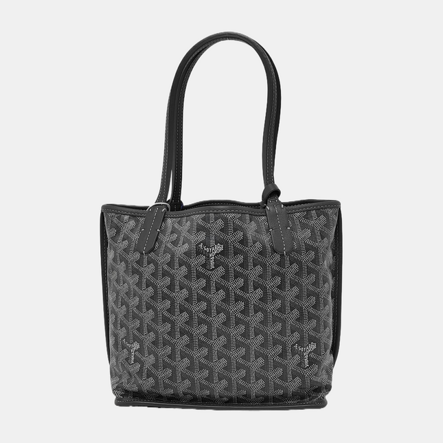 Goyard Anjou Mini Tote Grey French Bulldog Reversible Leather