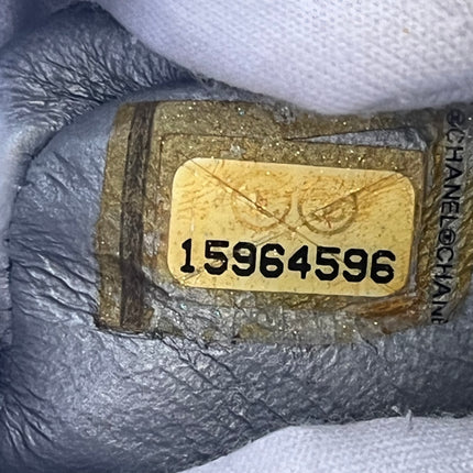 Chanel Classic Flap Medium Iridescent Silver Aged Calfskin Leather Gold Hardware