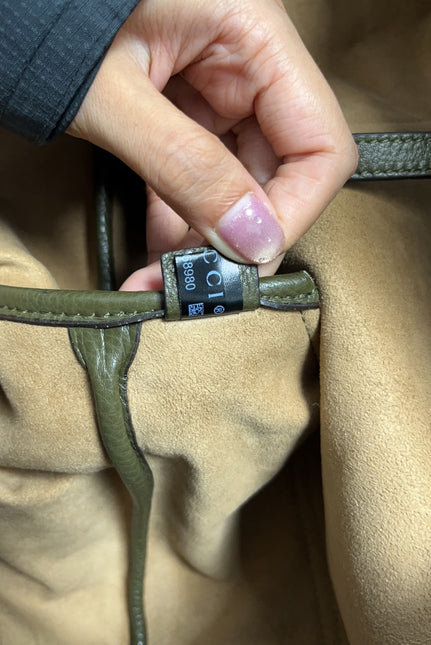 Gucci Softbit Maxi Shoulder Bag Olive Green Calfskin Leather 2024