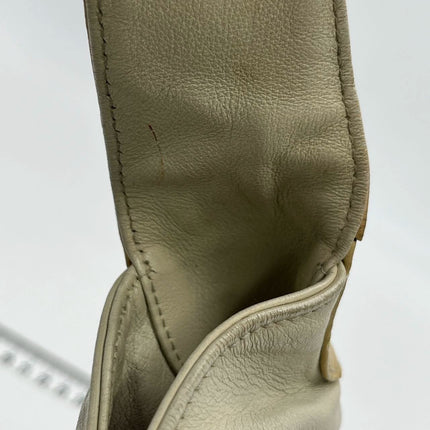 Cartier Panthere Hobo Shoulder Bag Cream White Leather Gold Hardware