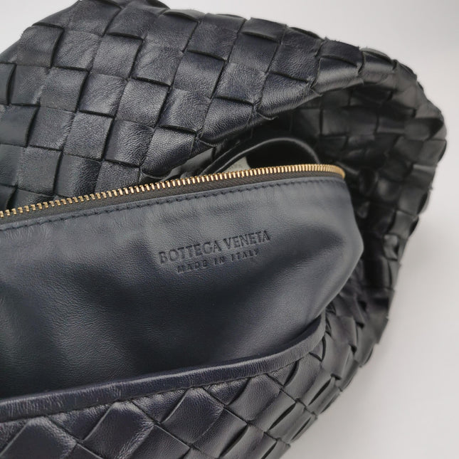 Bottega Veneta Hop Large Leather Navy Hobo Bag 55cm