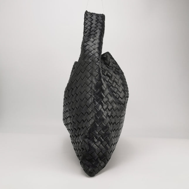Bottega Veneta Hop Large Leather Navy Hobo Bag 55cm
