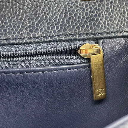 Chanel Paris Limited Small Navy Caviar Leather Gold Hardware 2015-16