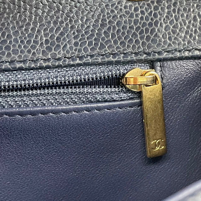 Chanel Paris Limited Small Navy Caviar Leather Gold Hardware 2015-16