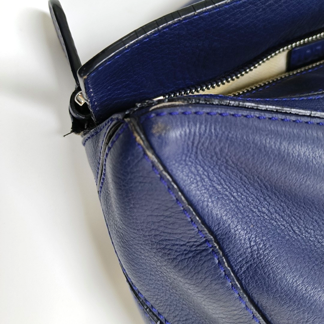 Loewe Puzzle Small Navy Calfskin leather bag