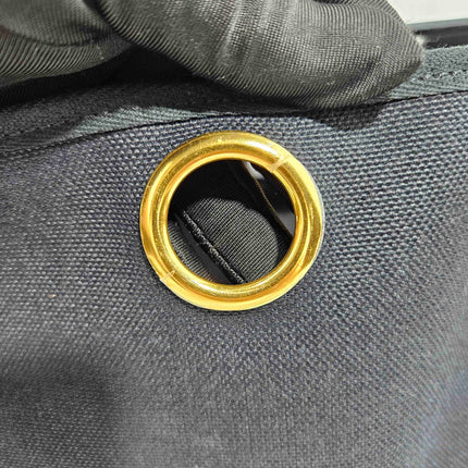 Hermes Herbag 31 Black Canvas Gold Hardware Crossbody Bag