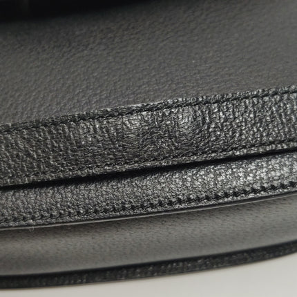 Gucci Bamboo 1947 Top Handle Bag Leather Medium Black