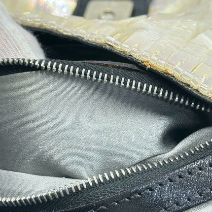 Sold Fendi Baguette Gold Translucent Sequins with Pony-style Leather Strap