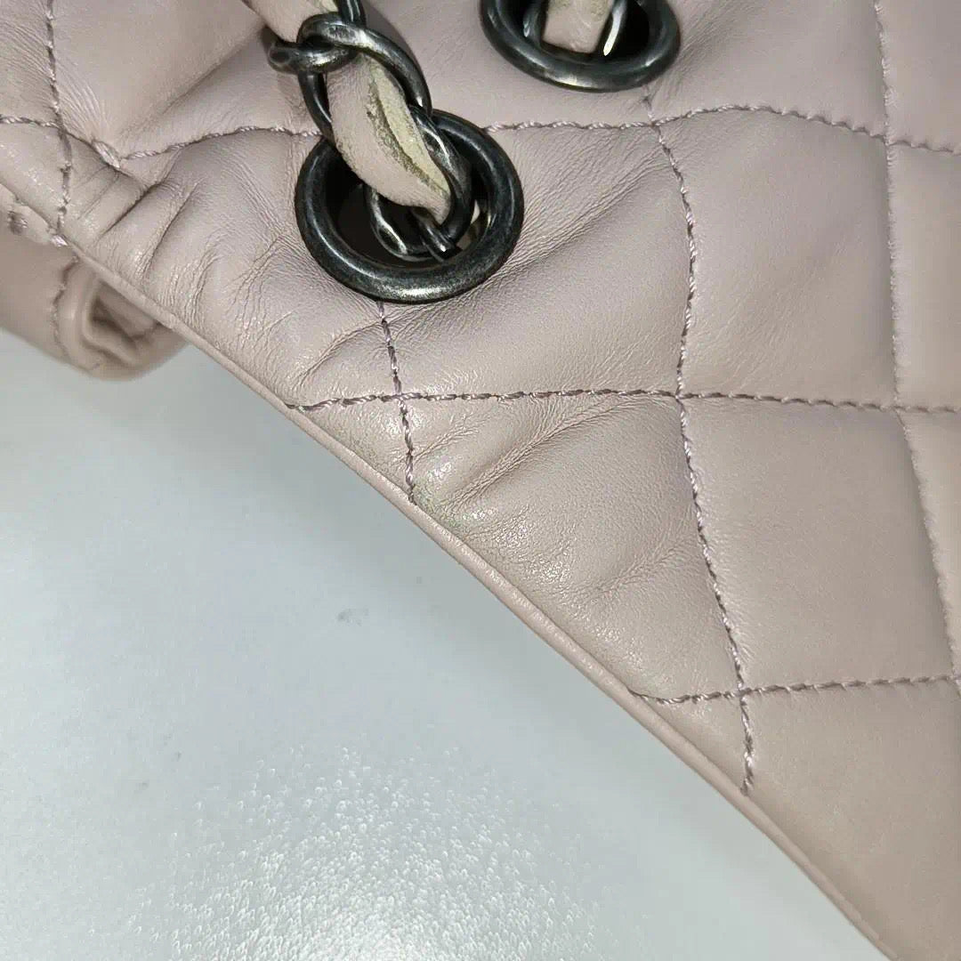 Chanel Classic Flap 2014-2015 Pink Lambskin Leather Medium Shoulder Bag