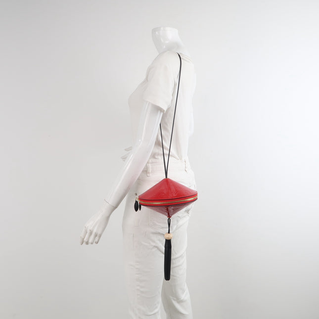 Louis Vuitton Toupie Red Patent Leather Crossbody Bag