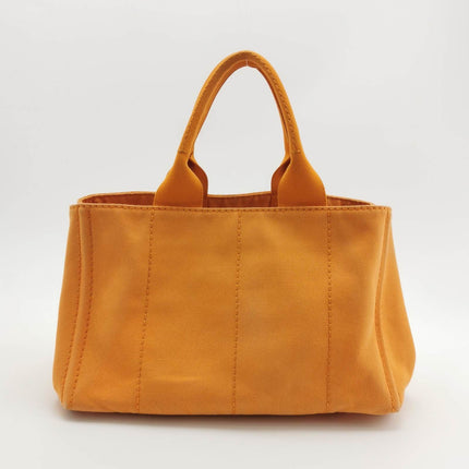 Sold Prada Canape Canvas Tote Orange Handbag